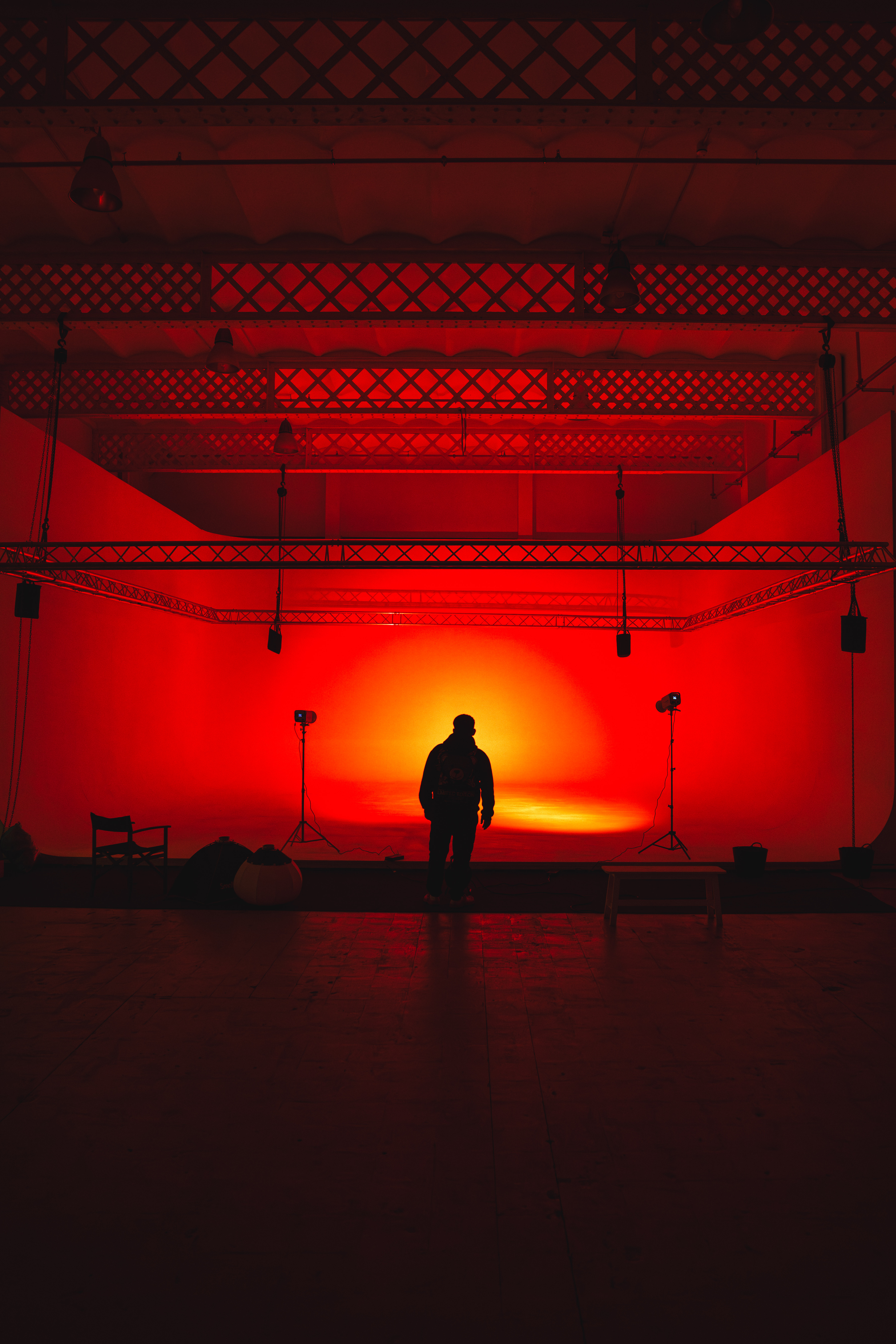Rodaje con iluminación roja en 400 Estudio